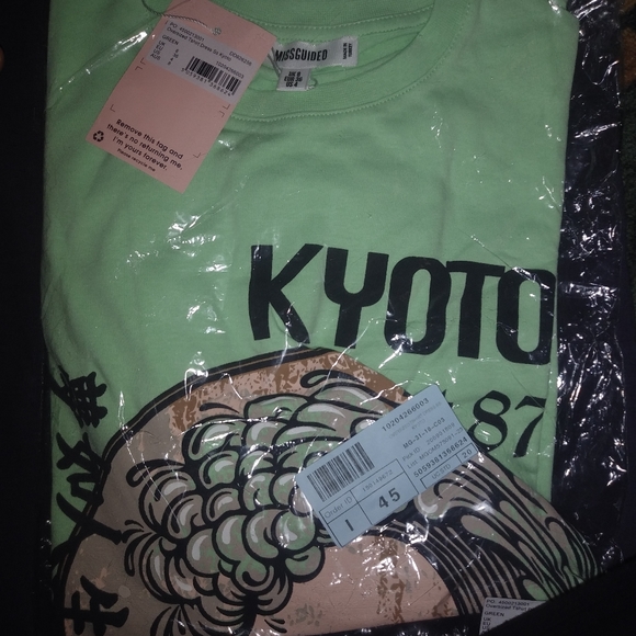 Green Kyoto Graphic Oversized T-Shirt Dress - Picture 3 of 3